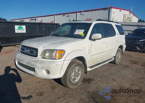 2002 Toyota Sequoia Limited V8 z USA, uszkodzony, nr VIN 5TDZT38A12S061872